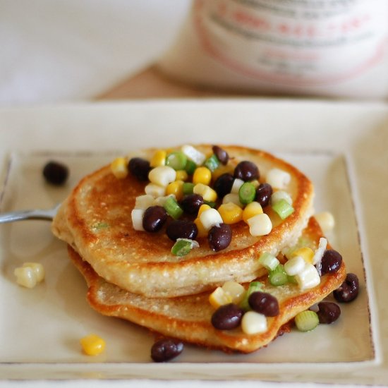 Toasted Cornmeal Cakes with Salsa