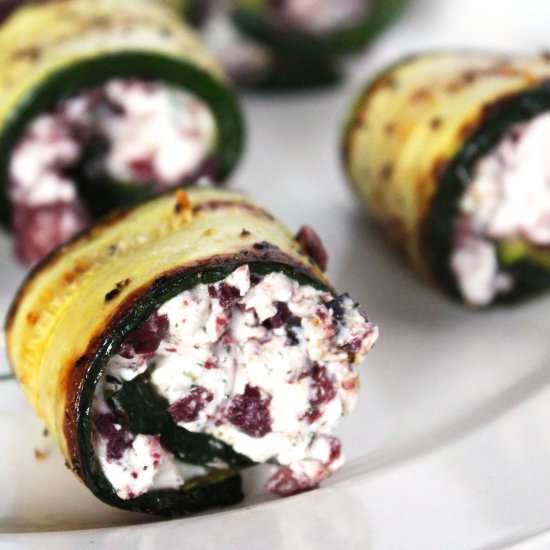 Zucchini with Chevre and Olives