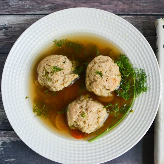 Healthy Vegetarian Matzo Ball Soup