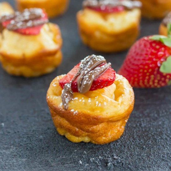 Nutella Stuffed Pancake Bites