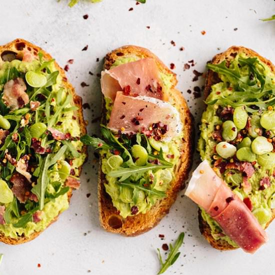 Lima Bean Avocado Toast