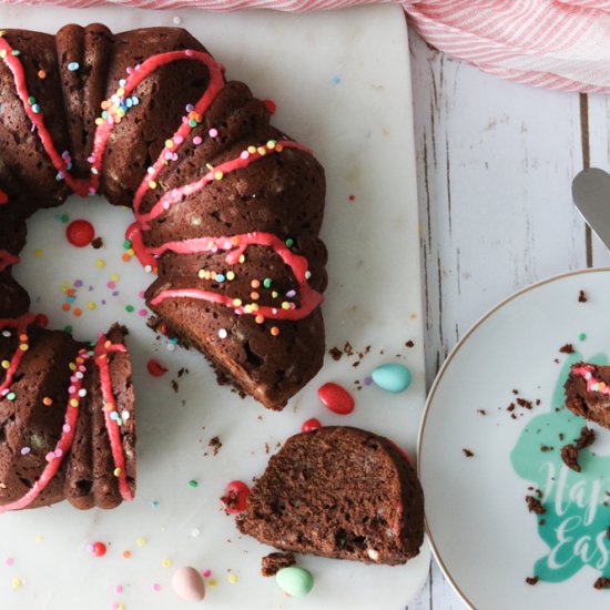 Mini Egg Chocolate Bundt Cake