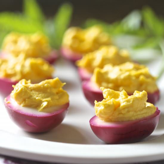 Beet-Pickled Deviled Eggs