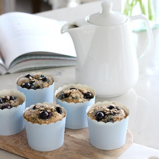 Blueberry Oat Breakfast Muffins