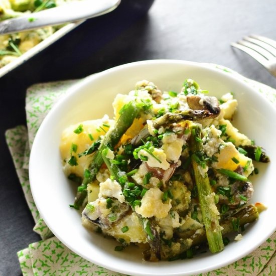 Mushroom, Asparagus, Potato Casserole