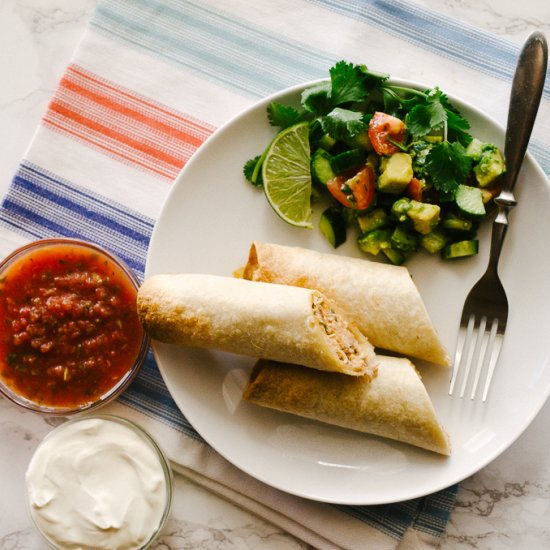 Baked Chicken Taquitos