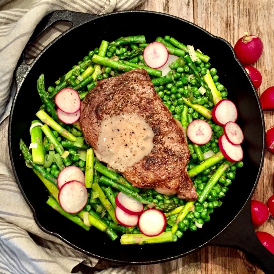 Ribeye Steaks & Mustard Cream Sauce