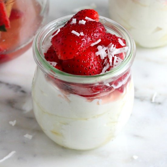 Prosecco Strawberries on parfaits