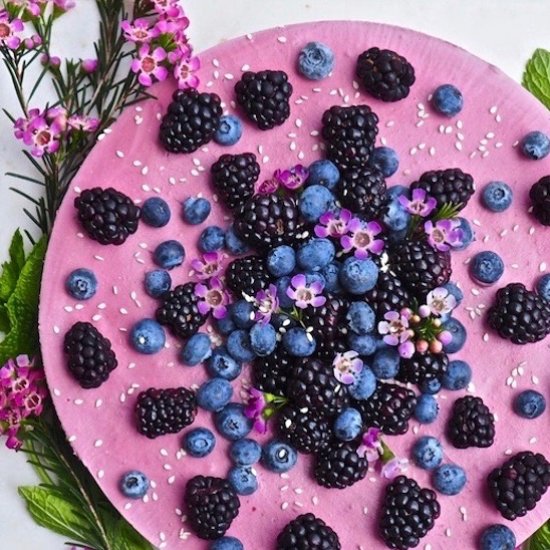 Blackberry Lavender Cheesecake