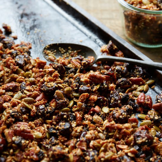 Seed, Nut and Sour Cherry Granola