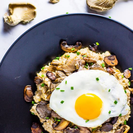 Savory Mushroom Oatmeal Bowl