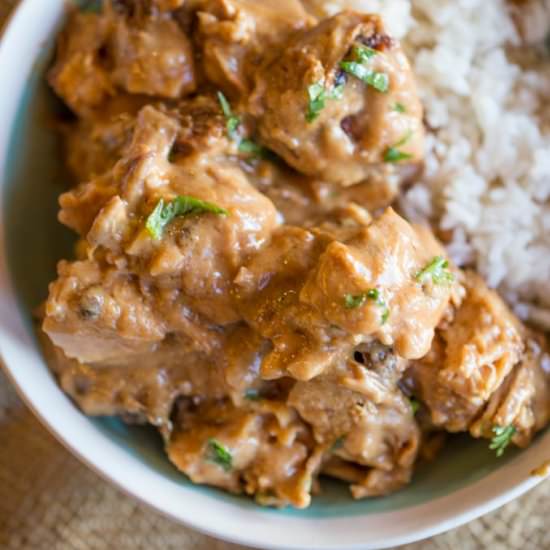 Slow Cooker Thai Peanut Chicken