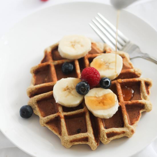 Banana Bread Protein Waffles