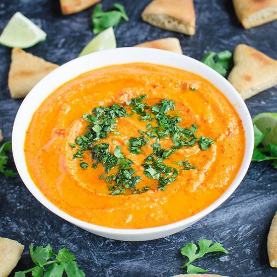 Roasted red pepper hummus