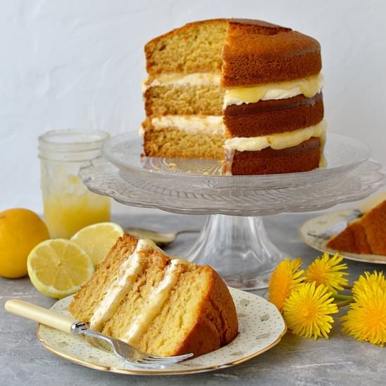 Vegan Lemon Curd Layer Cake