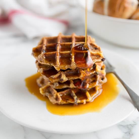 hot cross bun waffles