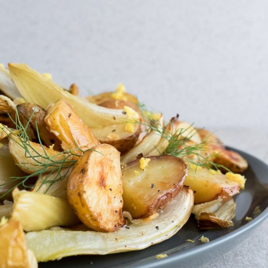 Pecorino Roasted Potatoes & Fennel