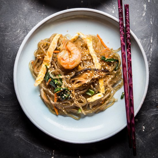 Korean Japchae Noodles