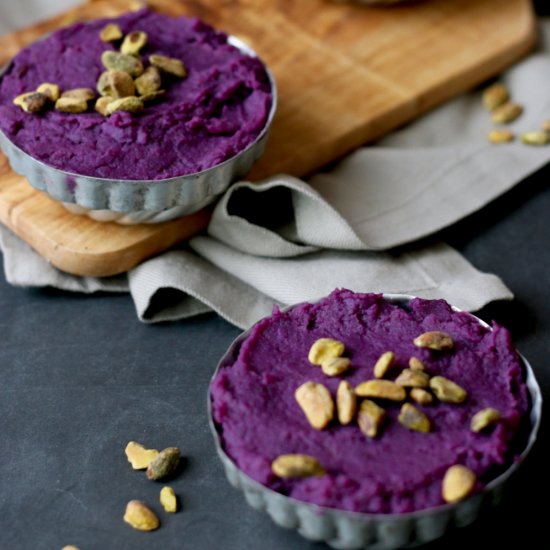 Vegan Mashed Purple Sweet Potatoes