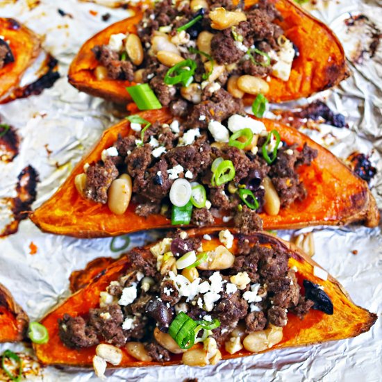 Stuffed Sweet Potato Boats