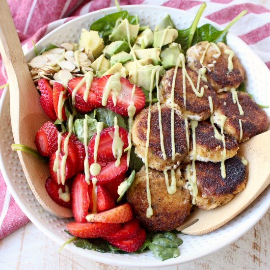 Crispy Goat Cheese Avocado Salad