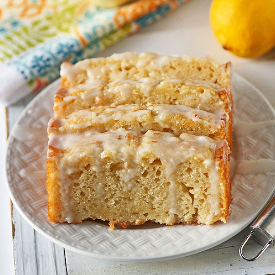 Lemon Loaf with Sour Cream Glaze