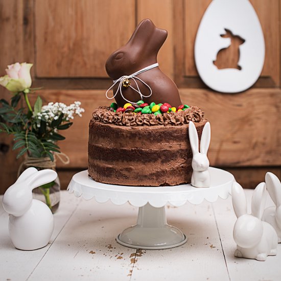 Chocolate easter bunny cake