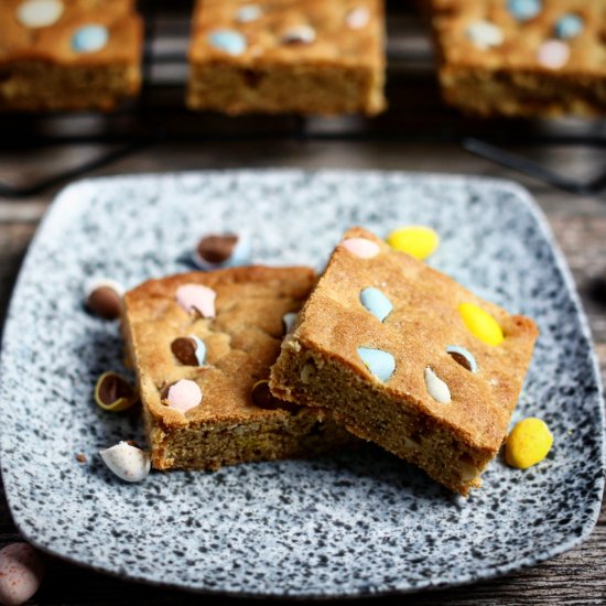 Cadbury Eggs Brown Butter Blondies