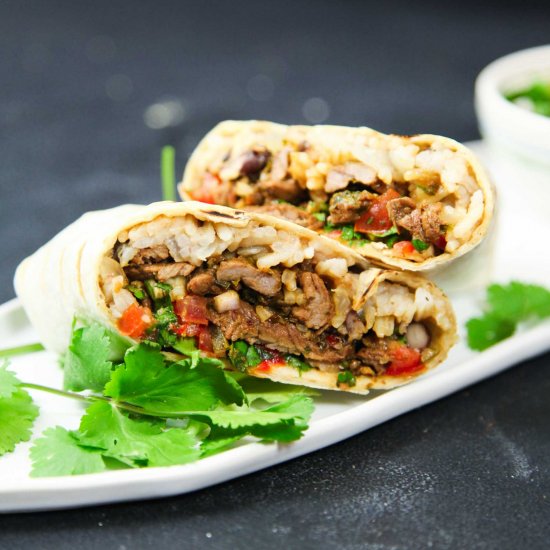 Healthy Beef Burritos