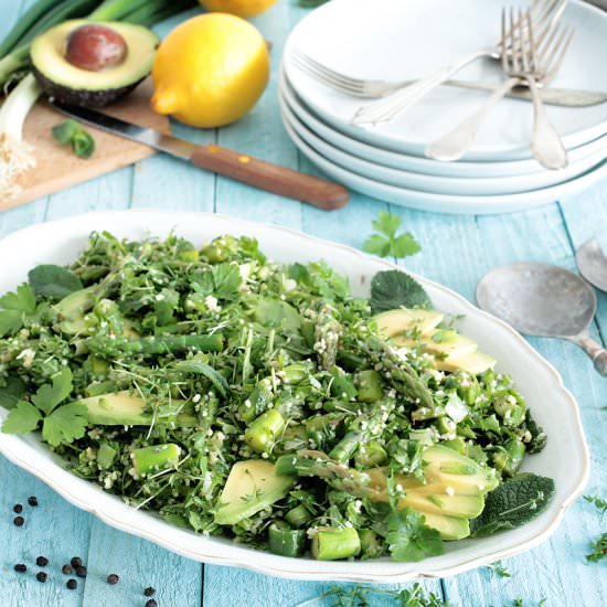 Green Tabbouleh with Asparagus