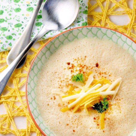 Roasted Cauliflower Blender Soup