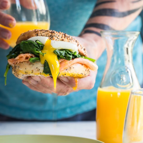 Eggs Florentine Bagel