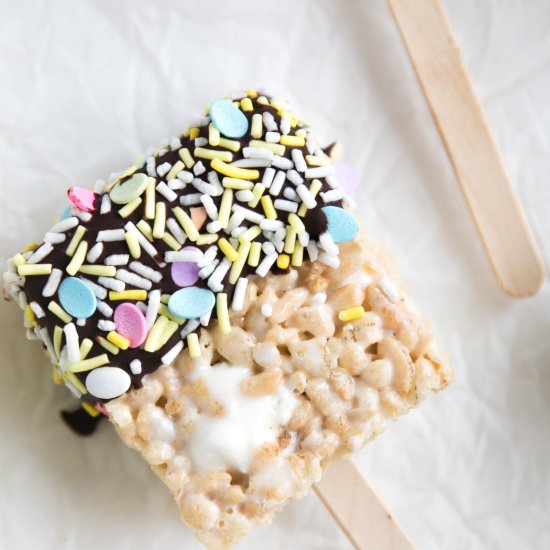 Chocolate Dipped Rice Krispie Treat