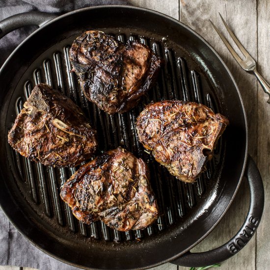 Rosemary Garlic Grilled Lamb Chops