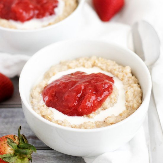 Strawberries and Cream Oatmeal