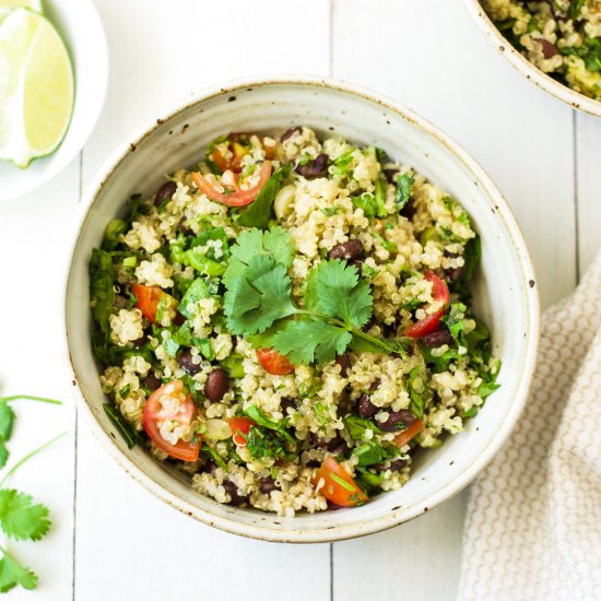 Quinoa Black Bean Salad {Vegan}