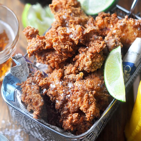 Fried Chicken with Mango Hot Sauce