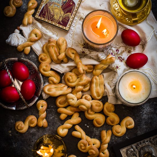 Greek Koulouria Easter Biscuits