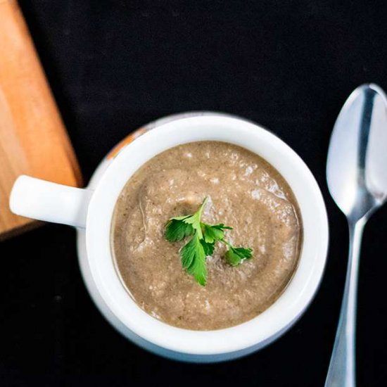 Healthy Chestnut and Mushroom Soup