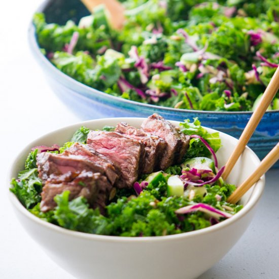 Spring Kale & Cucumber Salad