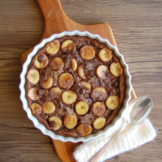 Chocolate and Banana Clafoutis