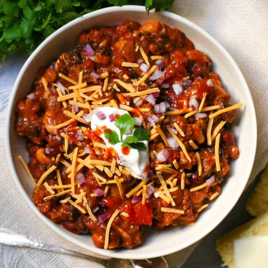 Three Bean Turkey Chili