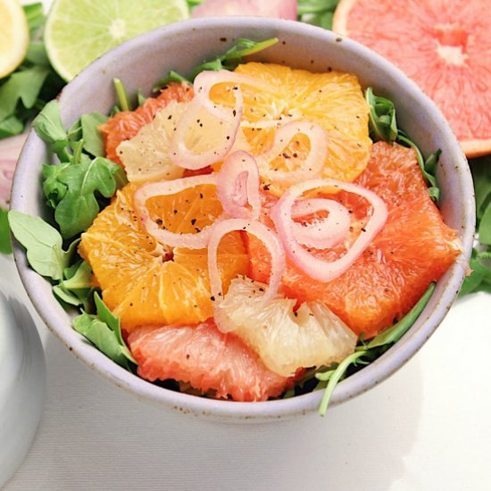 Citrus Salad with Honey Miso Sauce