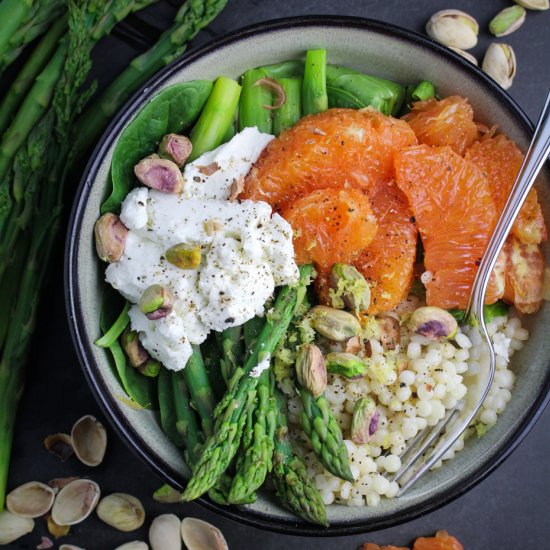 Israeli Couscous with Asparagus