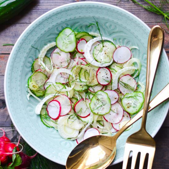 Cucumber, Radish, and Fennel Salad