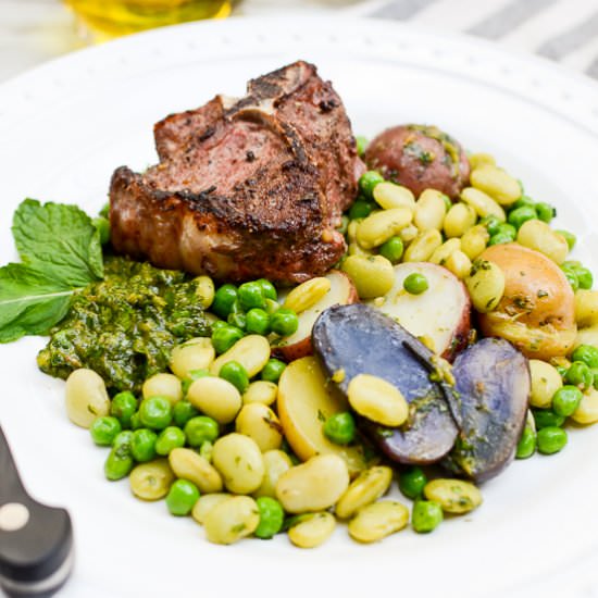 Lamb with Mango-Mint Chimichurri