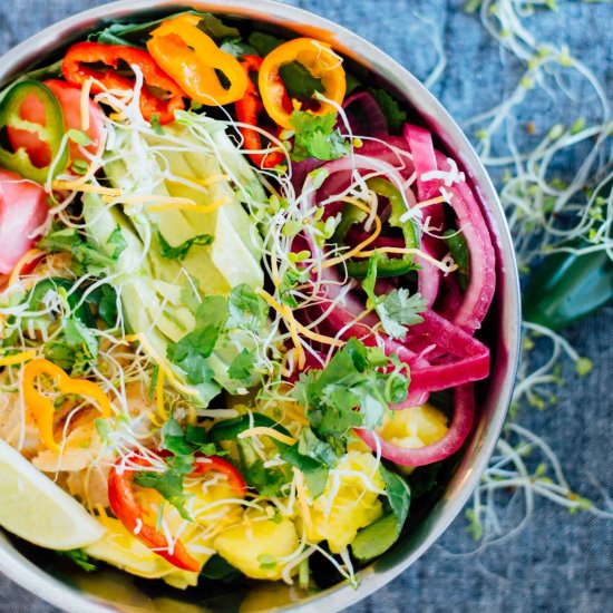 Spicy Pineapple Taco Salad