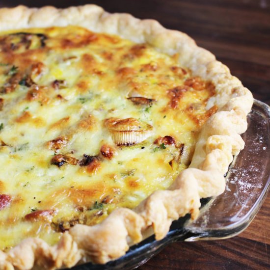 Spring Leek and Bacon Quiche