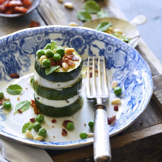 Zucchini and Goat Cheese Stacks