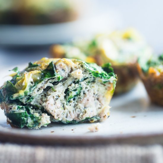 Spinach & Artichoke Egg Muffins